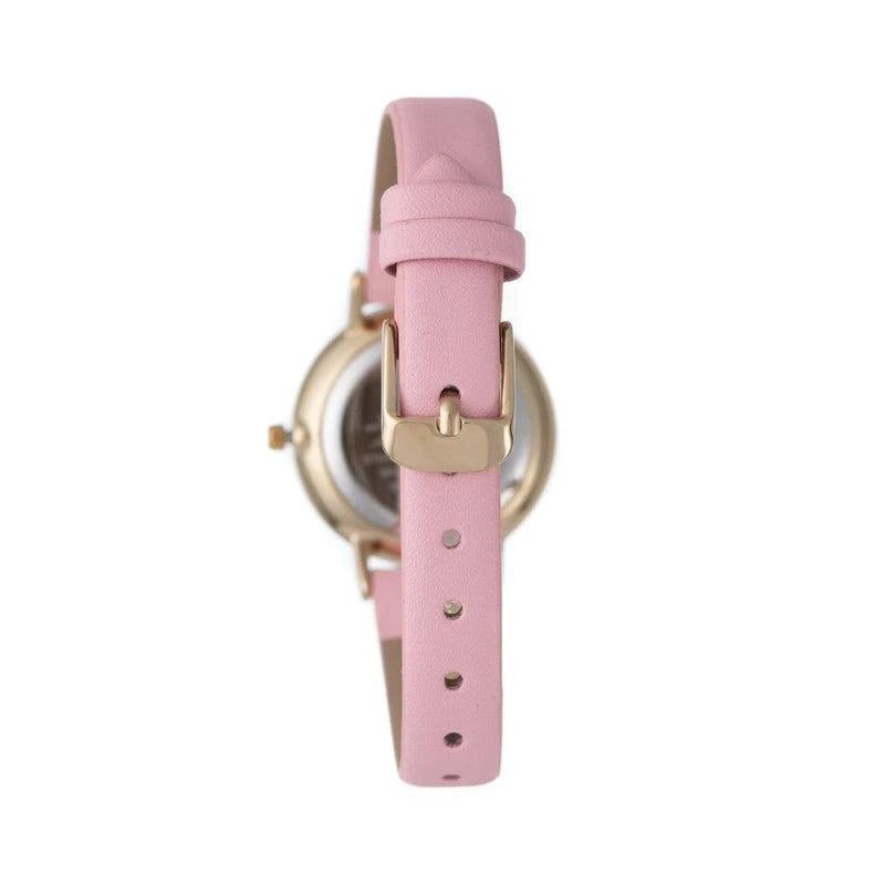 Hallmark Leather Pink Strap Silver Dial Woman's Watch | HL1489P | Time Watch Specialists