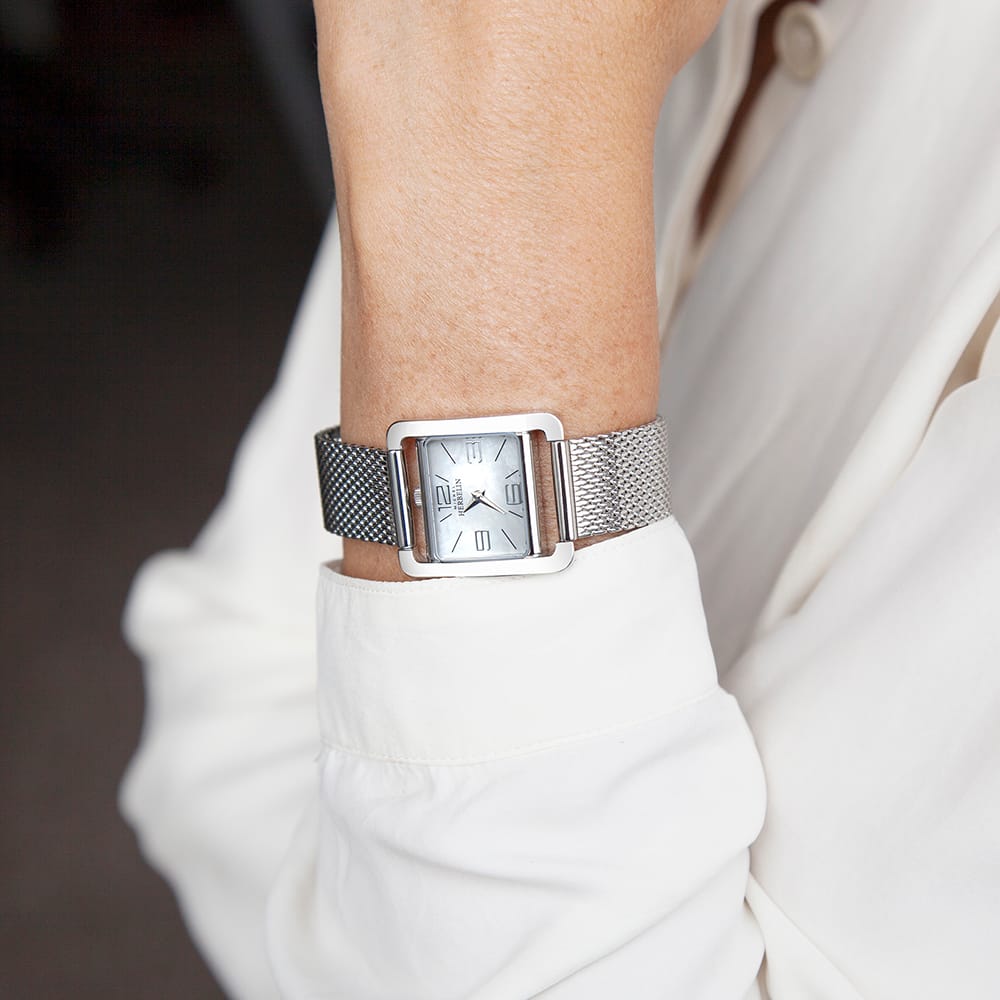 HERBELIN 5th Avenue Quartz Mother of Pearl and Milanese Mesh 26mm Women's Watch | 17137/19B | TIME Watches