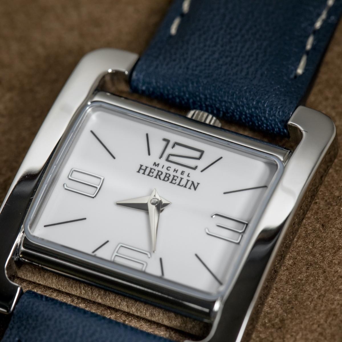 HERBELIN 5th Avenue Silver Dial and White Leather 26mm Women's Watch | 17137/11BL | TIME Watches