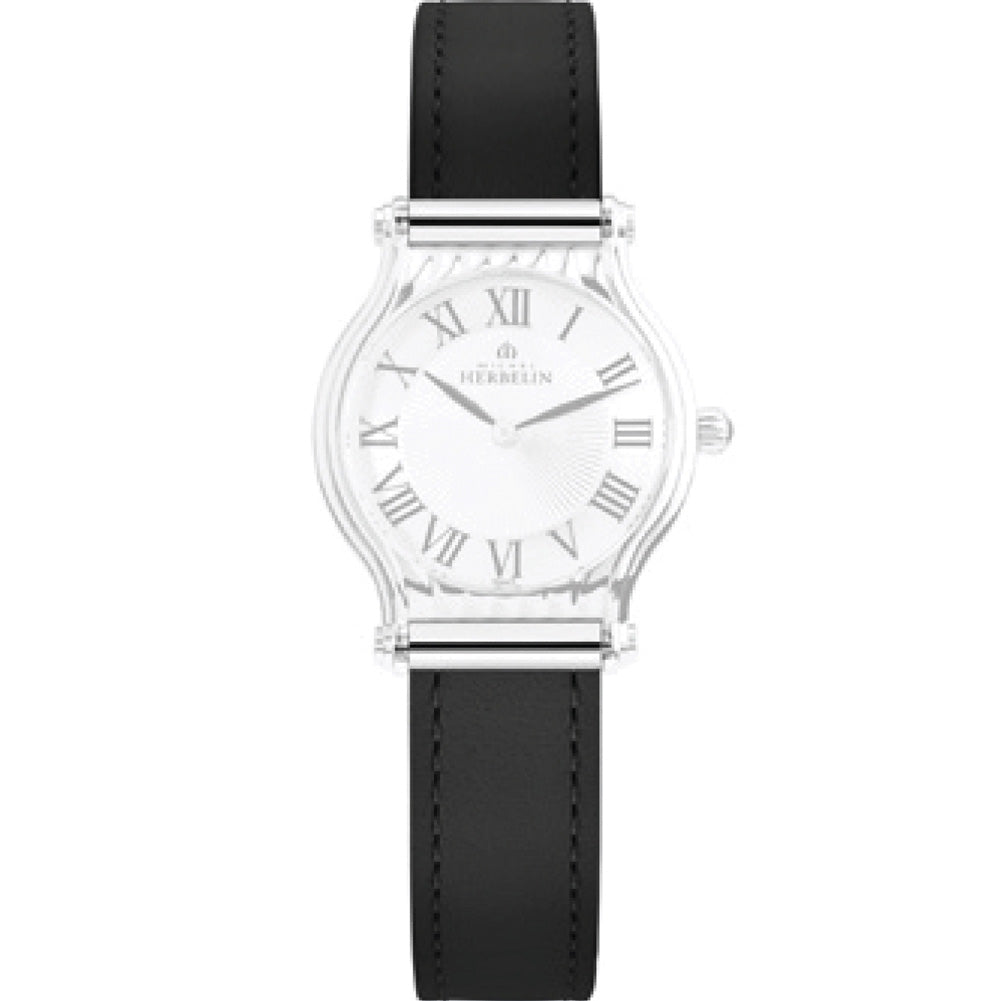 HERBELIN Antarès Interchangeable Strap Black Leather | BRAC.17048.23/A | TIME Watches