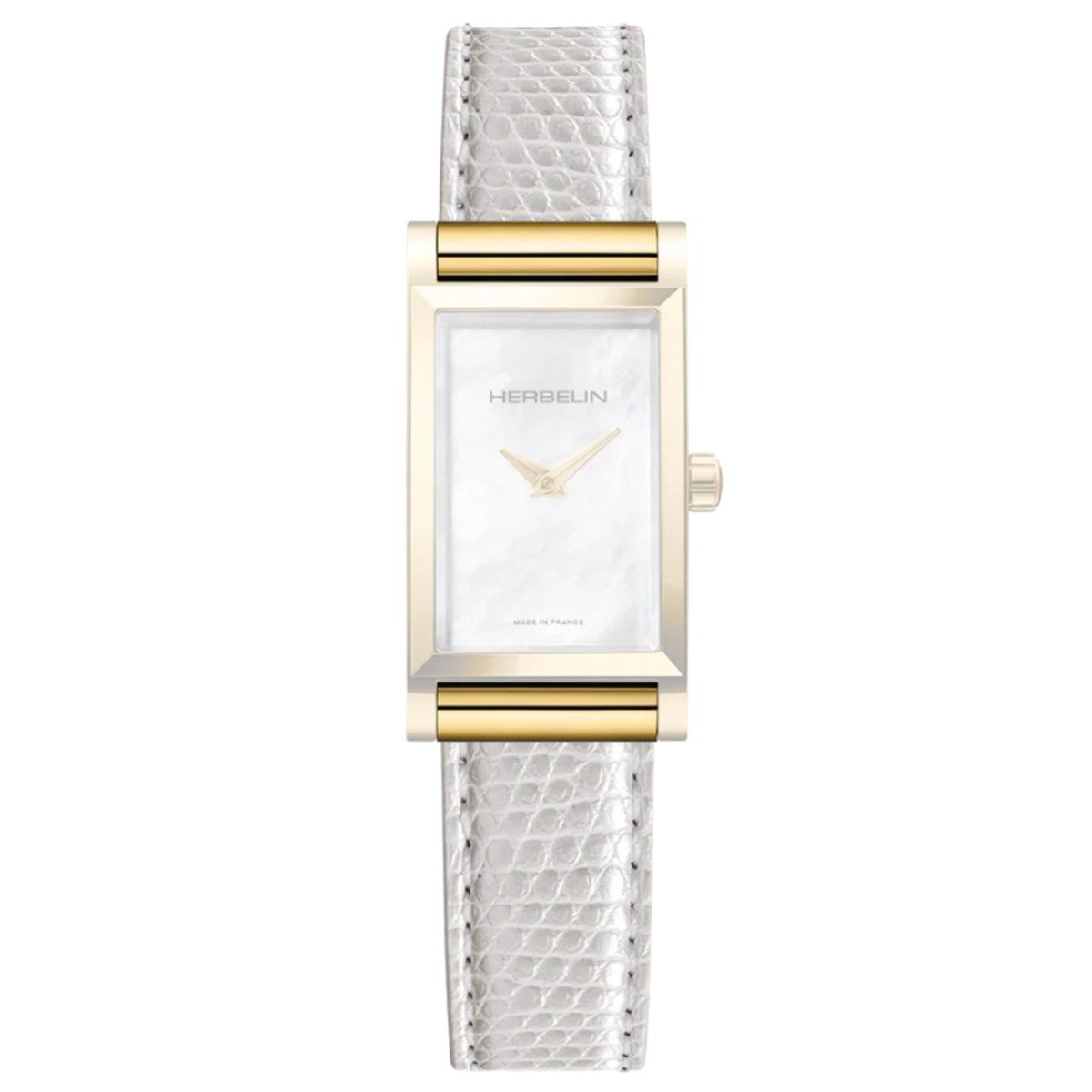 HERBELIN Antarès Interchangeable Strap Iguana White Leather | BRAC17048P19 | TIME Watches