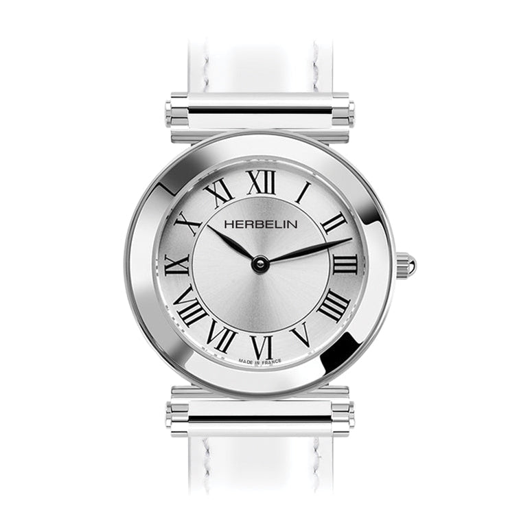 HERBELIN Antarès Round Case Steel With Silver and Roman Numeral Dial Women's Watch | H.17443/01 | TIME Watches