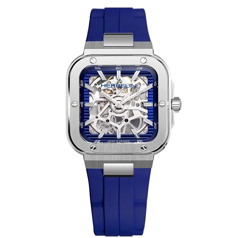 HERBELIN Cap Camarat Blue Dial and Blue Rubber 39mm Men's Watch | 1646SQ115CBC | TIME Watches