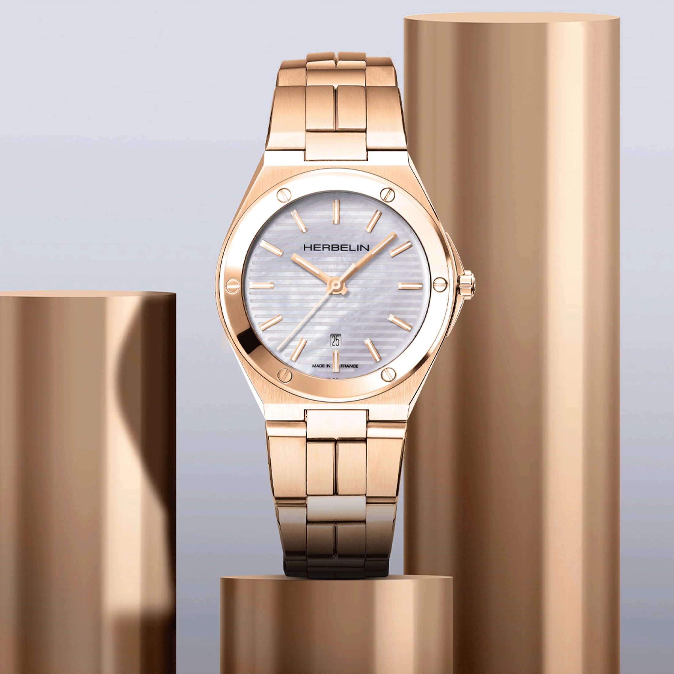 Herbelin Cap Camarat Mother of Pearl Dial Rose Gold Women’s Watch | 14545BPR19