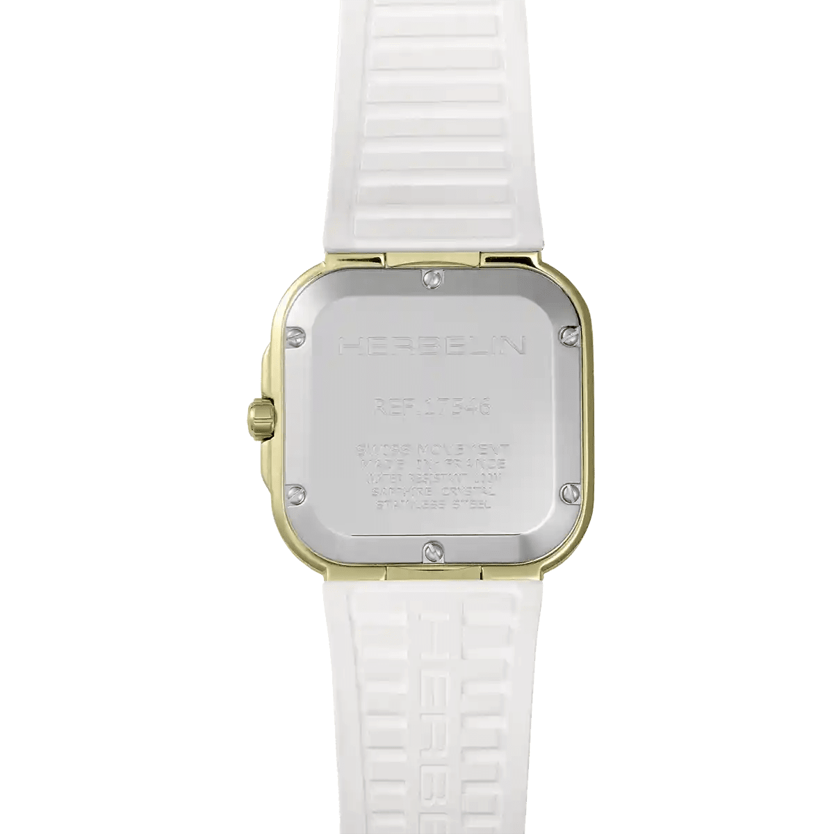 HERBELIN Cap Camarat Square Dame Mother of Pearl and Diamonds 30mm Women's Watch | 17546P1N89CW | TIME Watches