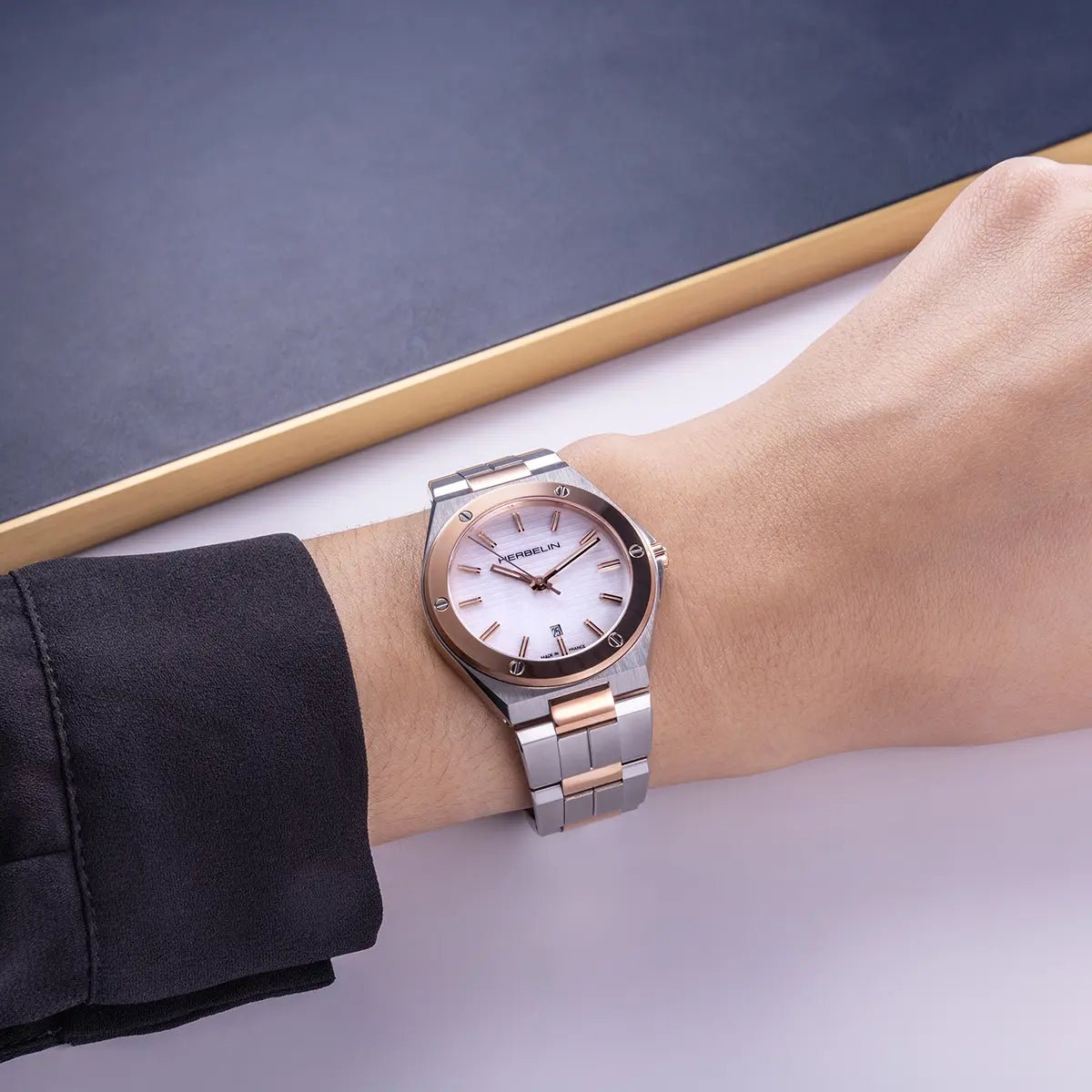 Herbelin Cap Camarat Two - Tone Woman's Watch | 14545BTR19 | Time Watch Specialists