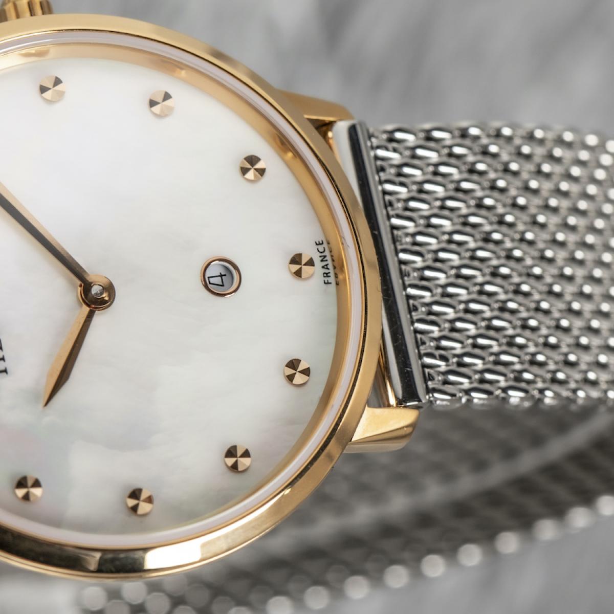 HERBELIN City Quartz Milanese Mesh Mother of Pearl Dial 30mm Women's Watch | 16915/PR59B | TIME Watches