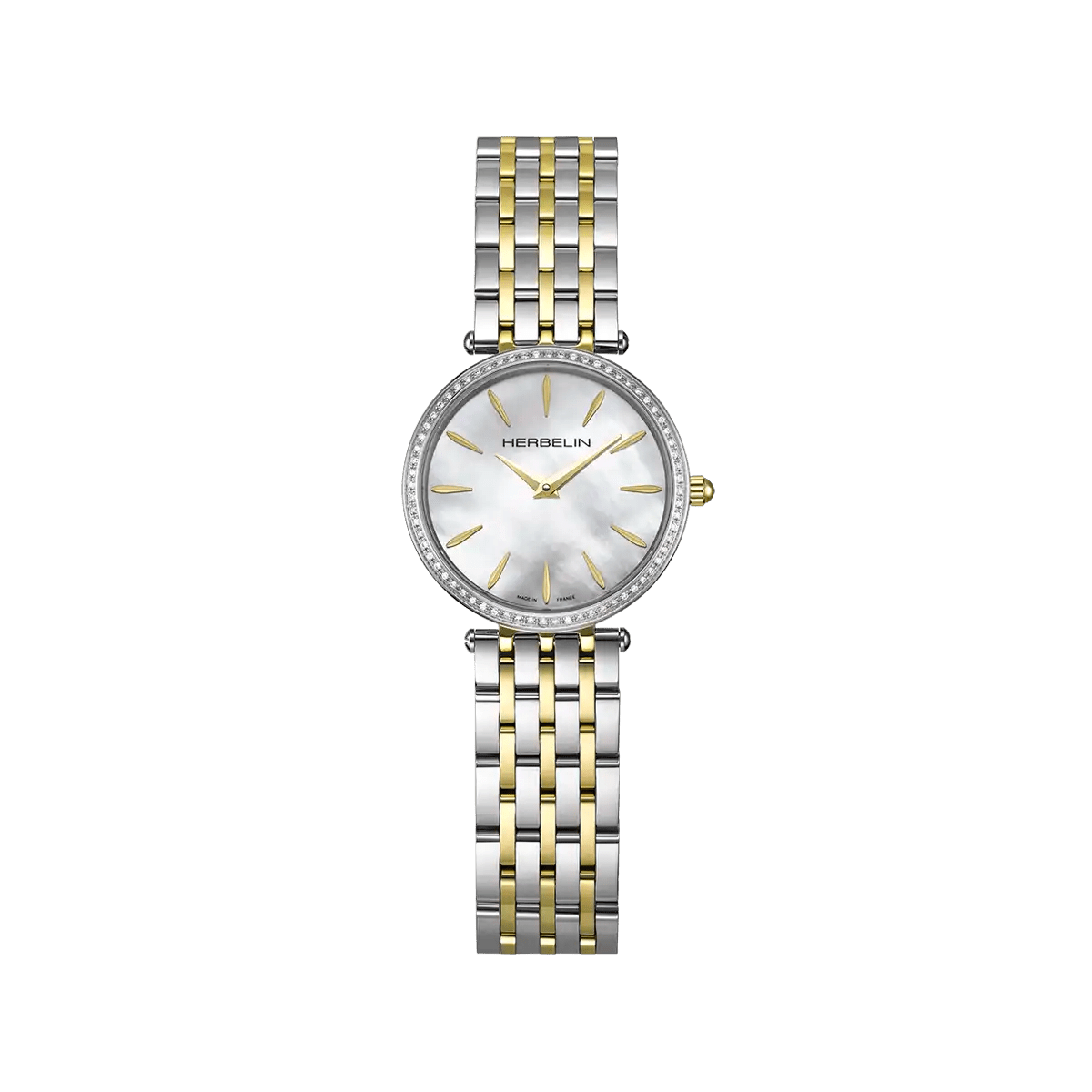 HERBELIN EPSILON – QUARTZ – MOTHER - OF - PEARL DIAMONDS TWO - TONE Bracelet Women's Watch | 17116BT68Y19 | TIME Watches