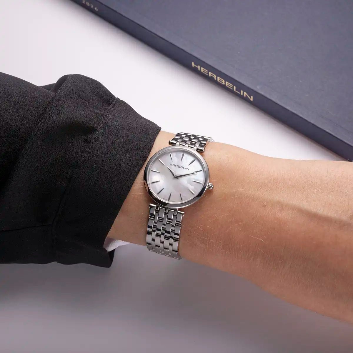 HERBELIN EPSILON – QUARTZ – MOTHER - OF - PEARL STEEL Bracelet Women's Watch | 17116B19 | TIME Watches