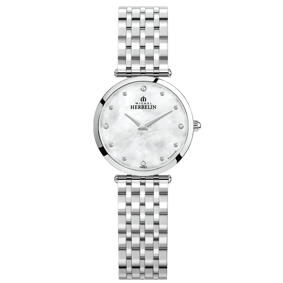 HERBELIN Epsilon Quartz Steel and Diamonds 28mm Women's Watch | 17116/B89 | TIME Watches