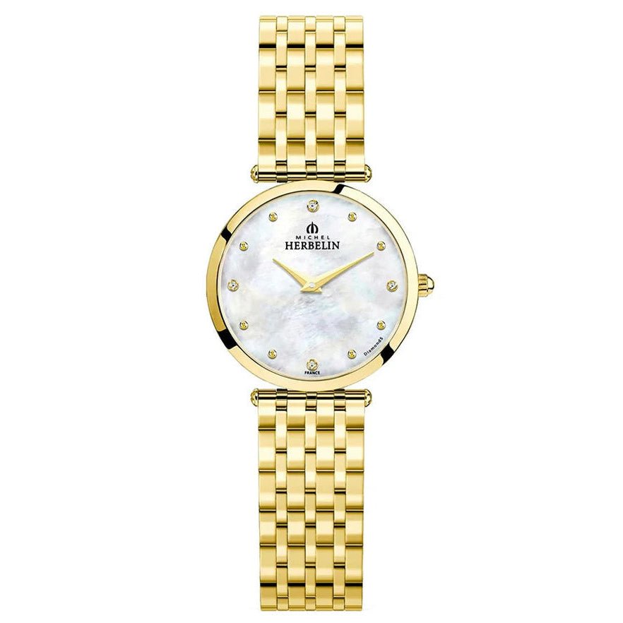 HERBELIN Epsilon Quartz Yellow Gold and Diamonds 28mm Women's Watch | 17116/BP89 | TIME Watches