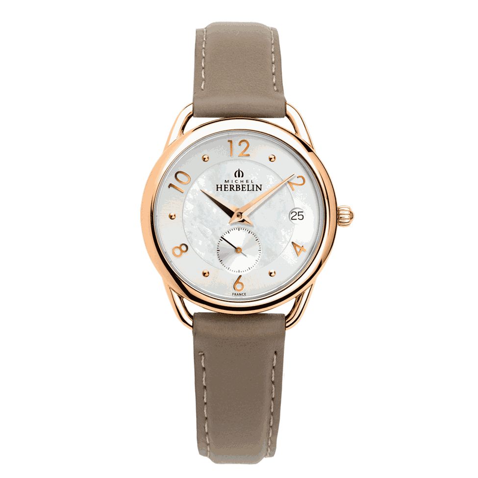 HERBELIN Equinoxe Round Quartz Rose Gold and Mother of Pearl 34mm Women's Watch | 18397PR29B | TIME Watches