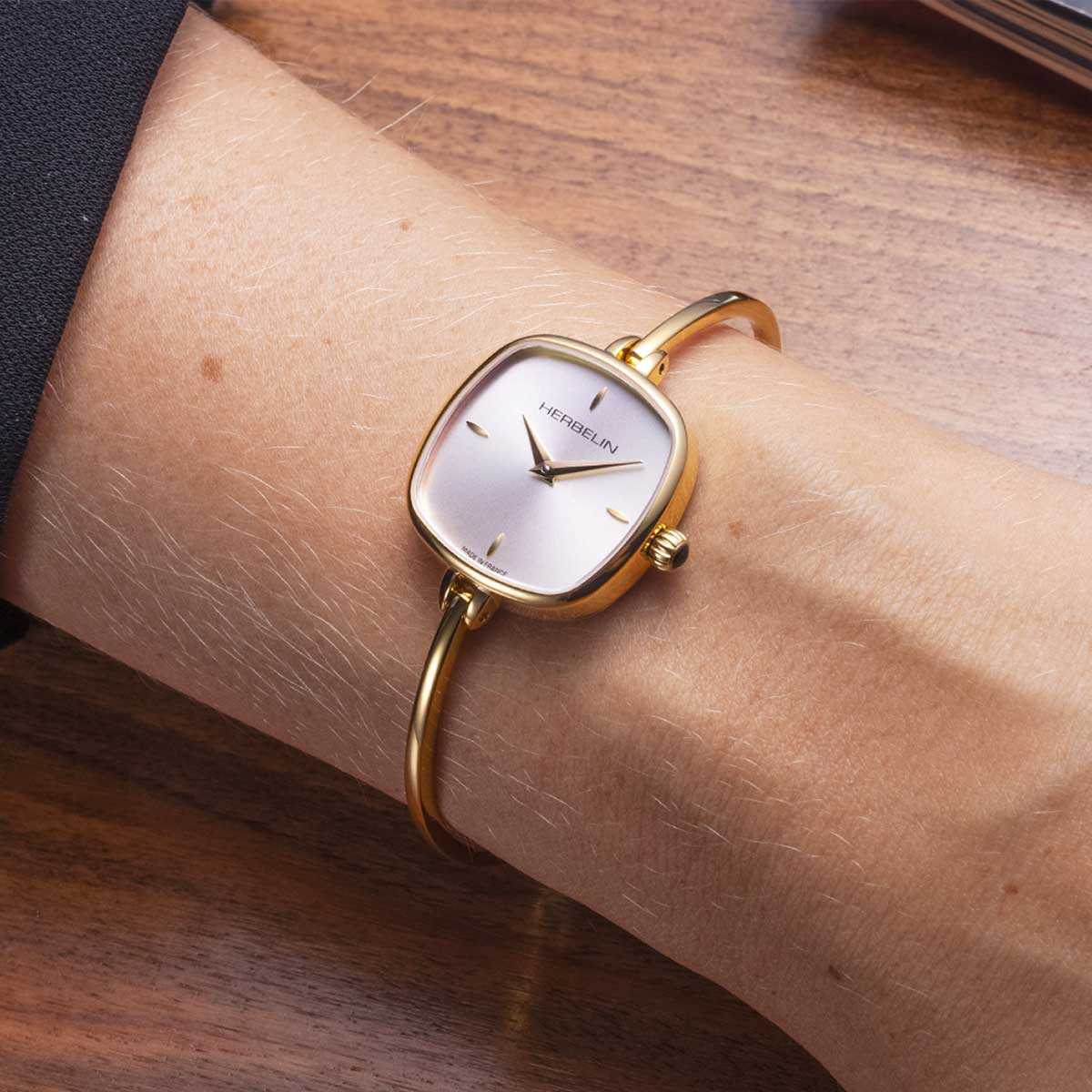 HERBELIN Fil Quartz Yellow and White Gold 24mm Women's Watch | 17207/BP11 | TIME Watches
