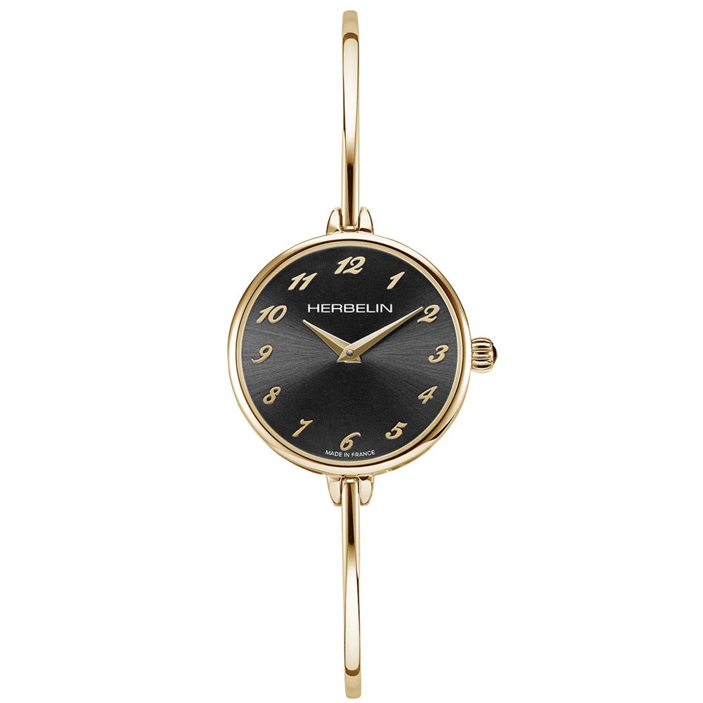 HERBELIN Fil Round Quartz Gold and Black 26mm Women's Watch | 17206BP24 | TIME Watches
