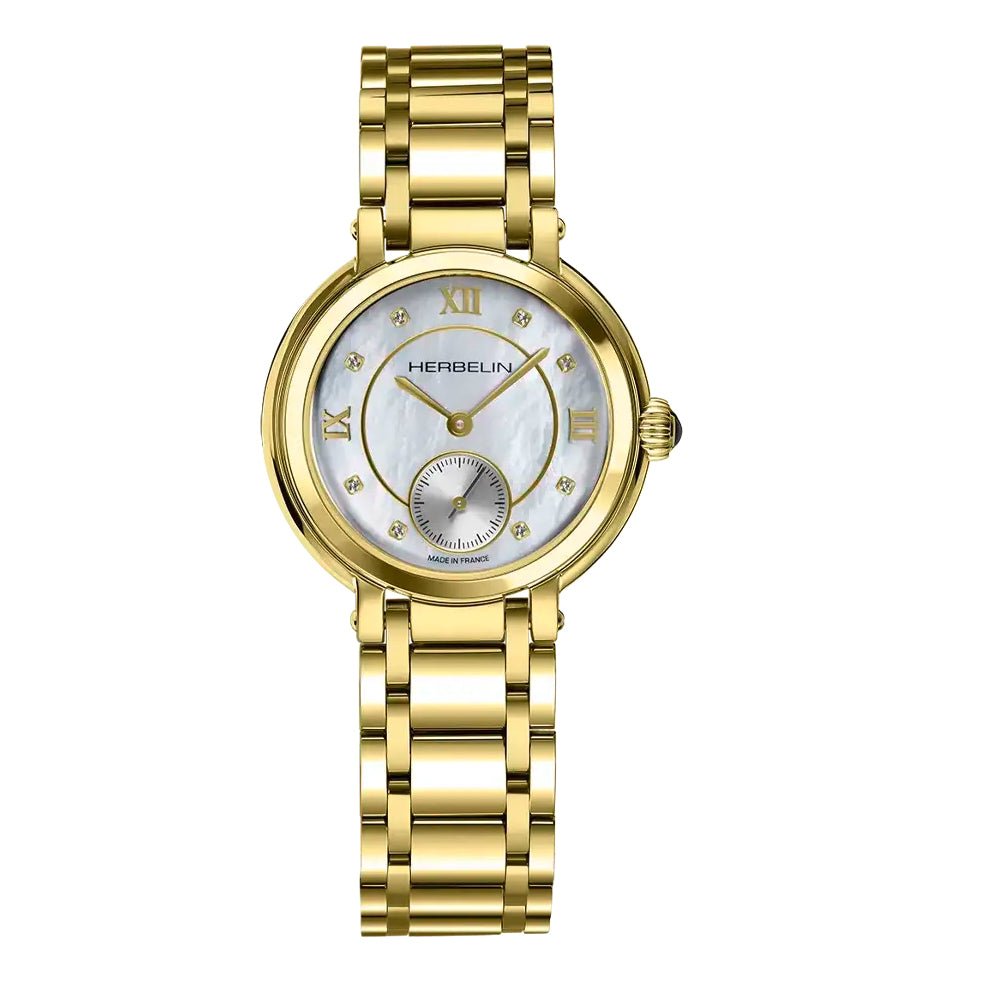 Herbelin Galet Gold Stainless Steel Woman's Watch | 10630BP89 | Time Watch Specialists