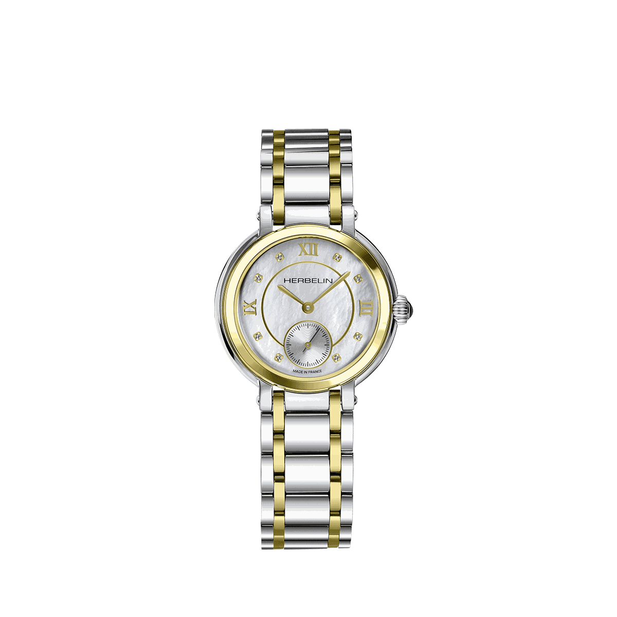 HERBELIN Galet Small Seconds Rose Gold and Mother of Pearl 32mm Women's Watch | 10630BTR89 | TIME Watches