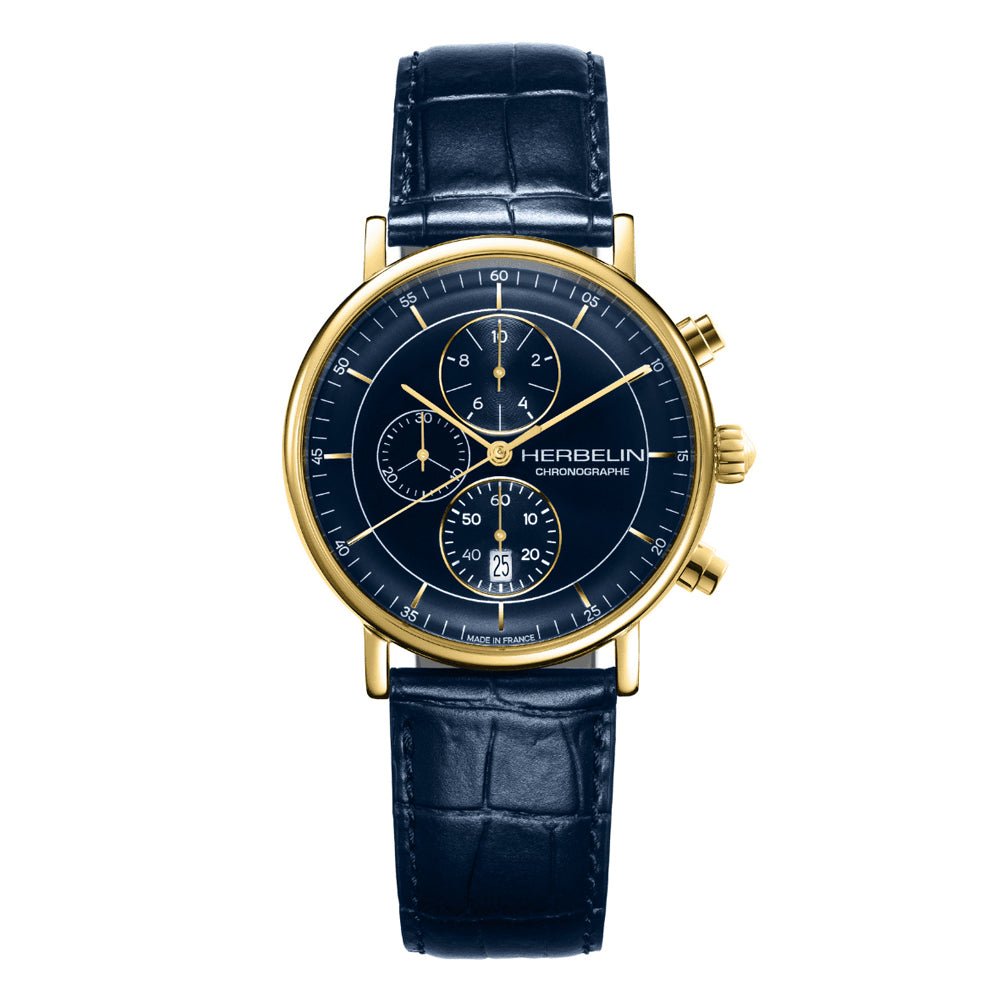 Herbelin Inspiration Chronograph Quartz Men's Watch | 35647P15 | Time Watch Specialists