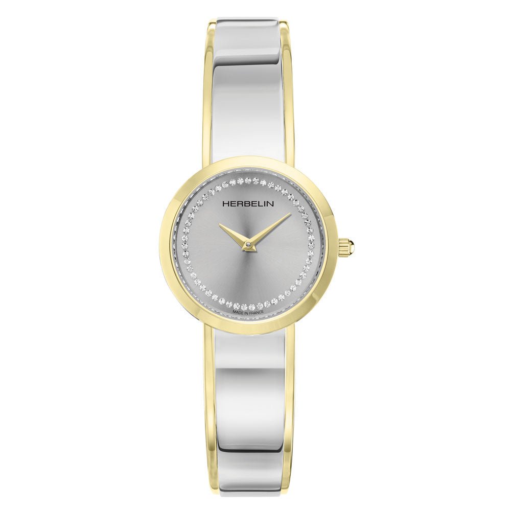 HERBELIN M - band Round Quartz Steel With Gold and Grey Spinel 28mm Women's Watch | 17056/BT62 | TIME Watches
