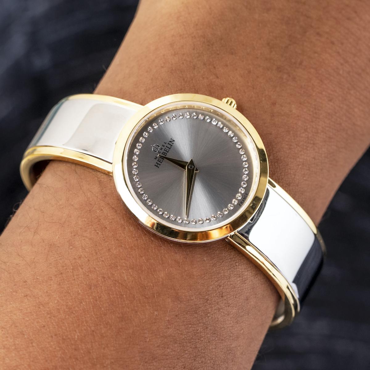 HERBELIN M - band Round Quartz Steel With Gold and Grey Spinel 28mm Women's Watch | 17056/BT62 | TIME Watches