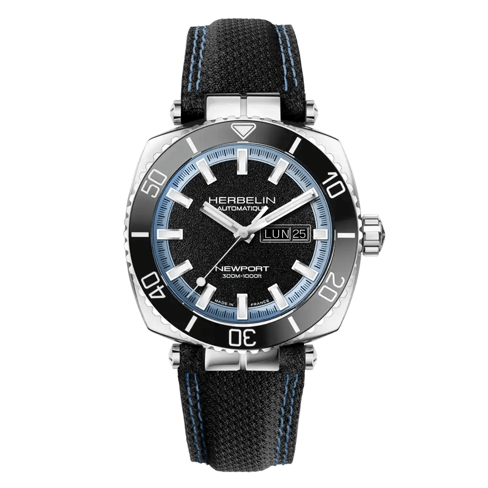 HERBELIN Newport Automatic Diver Blue Rim 42mm Men's Watch | 1774AN154 | TIME Watches