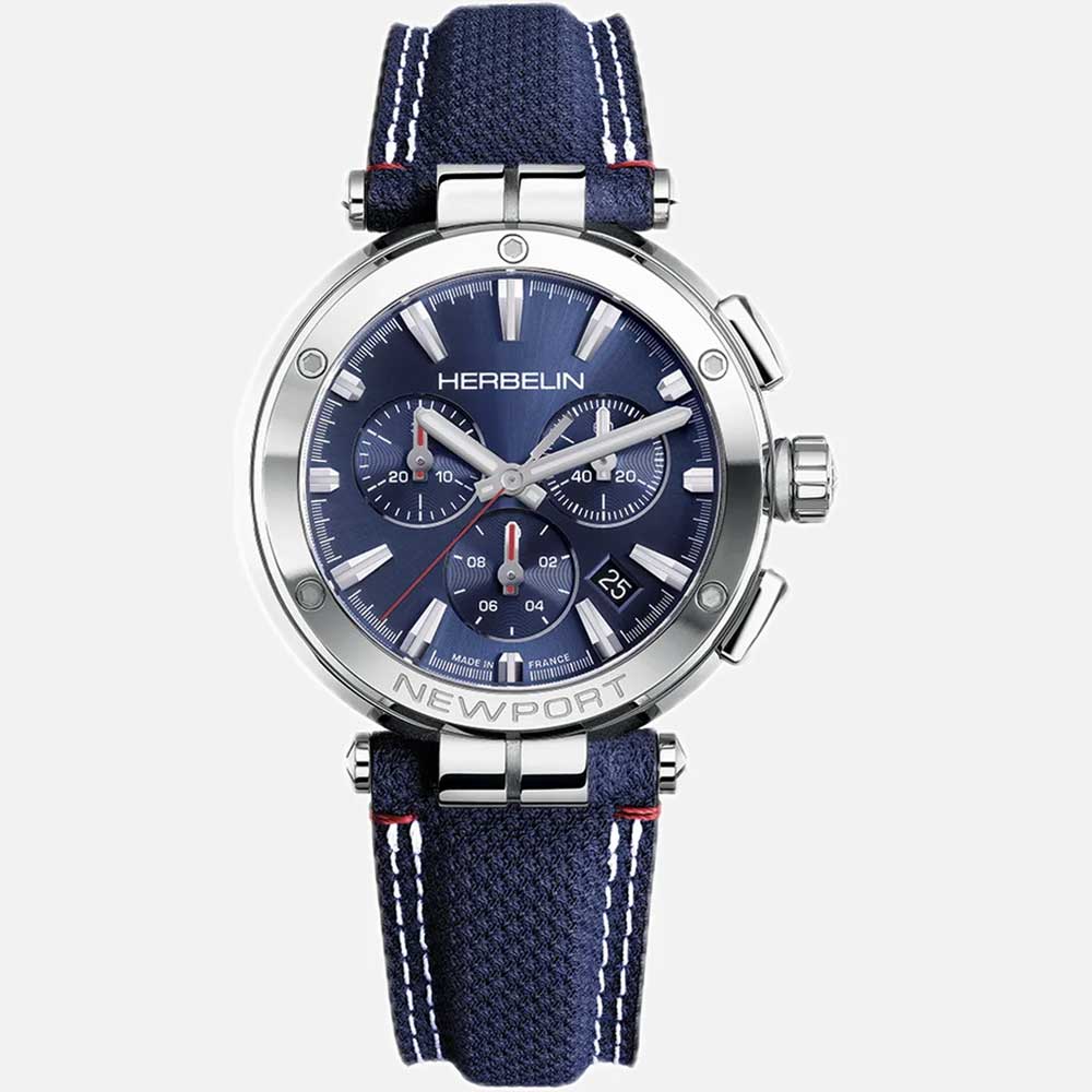 HERBELIN Newport Chronographe Textile 40mm Men's Watch | 37658AP15BL | TIME Watches