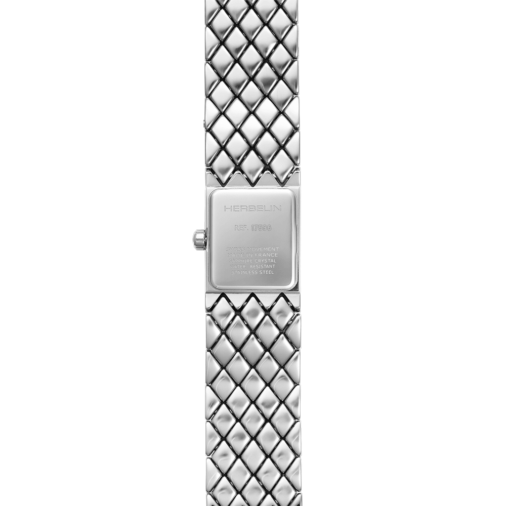 HERBELIN Octagon Chevrons Steel and Mother of Pearl 26mm Women's Watch | 17446B19 | TIME Watches