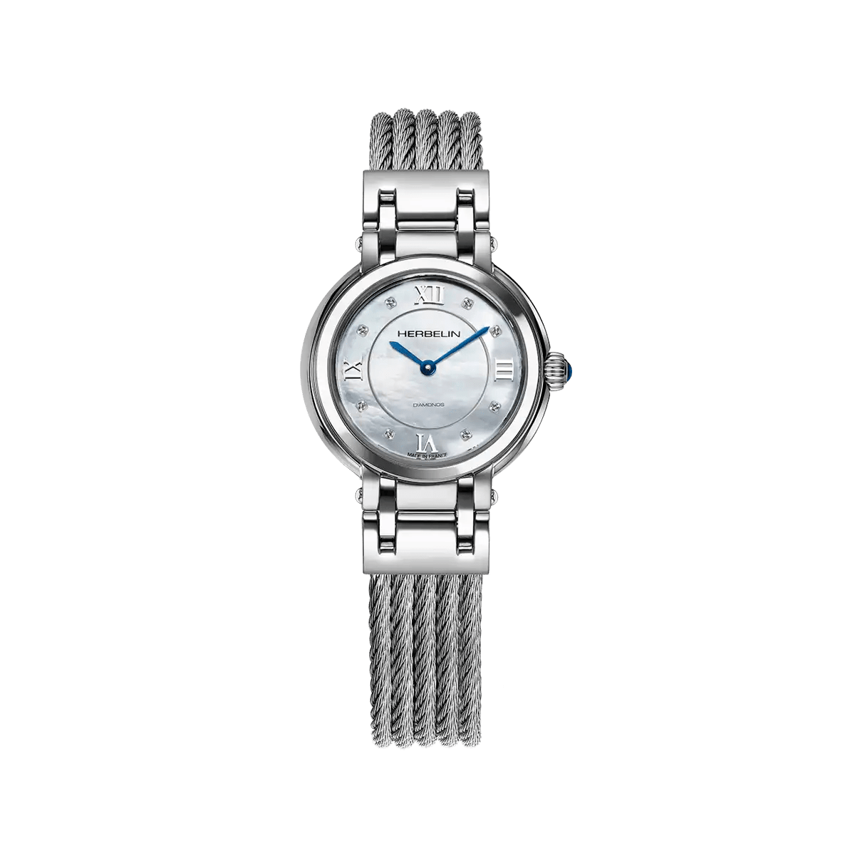 HERBELIN PEBBLE – QUARTZ – MOTHER - OF - PEARL STEEL Bracelet Women's Watch | 17430BC89 | TIME Watches