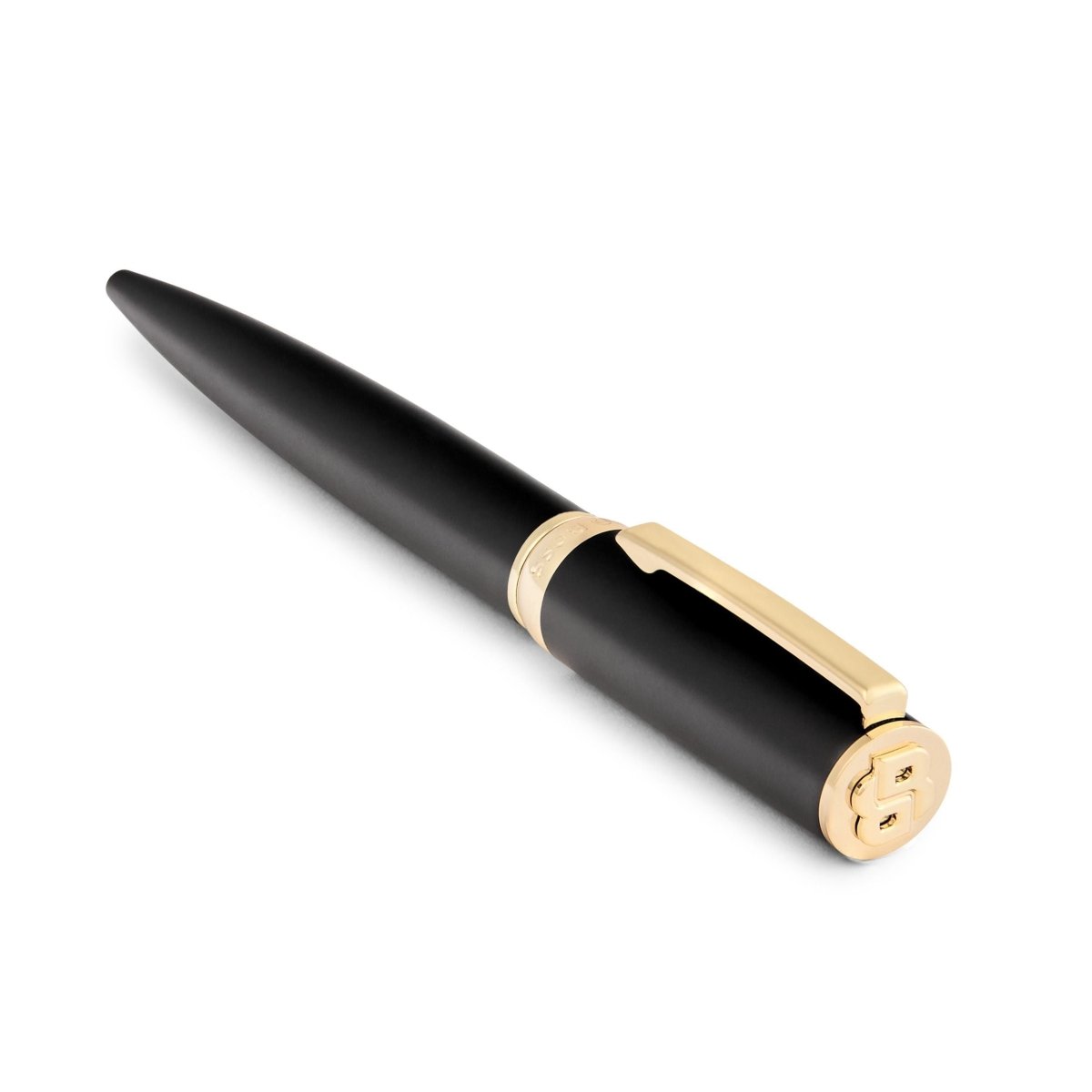 HUGO BOSS Arche Double B Black & Gold Ballpoint Pen | HSC5204A | TIME Watches