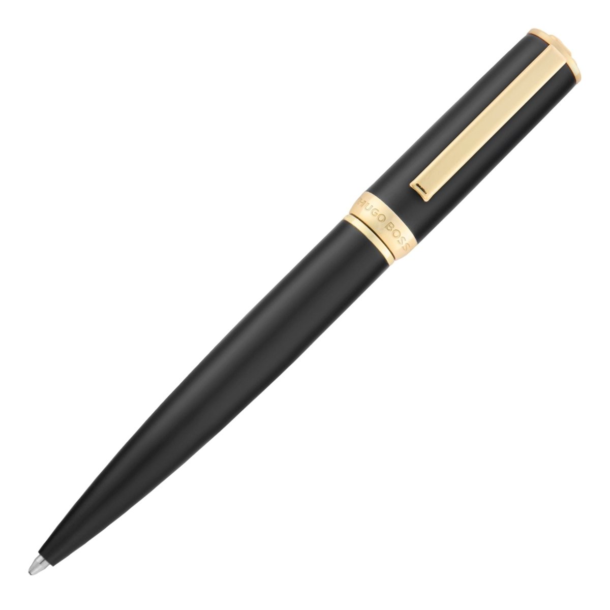 HUGO BOSS Arche Double B Black & Gold Ballpoint Pen | HSC5204A | TIME Watches