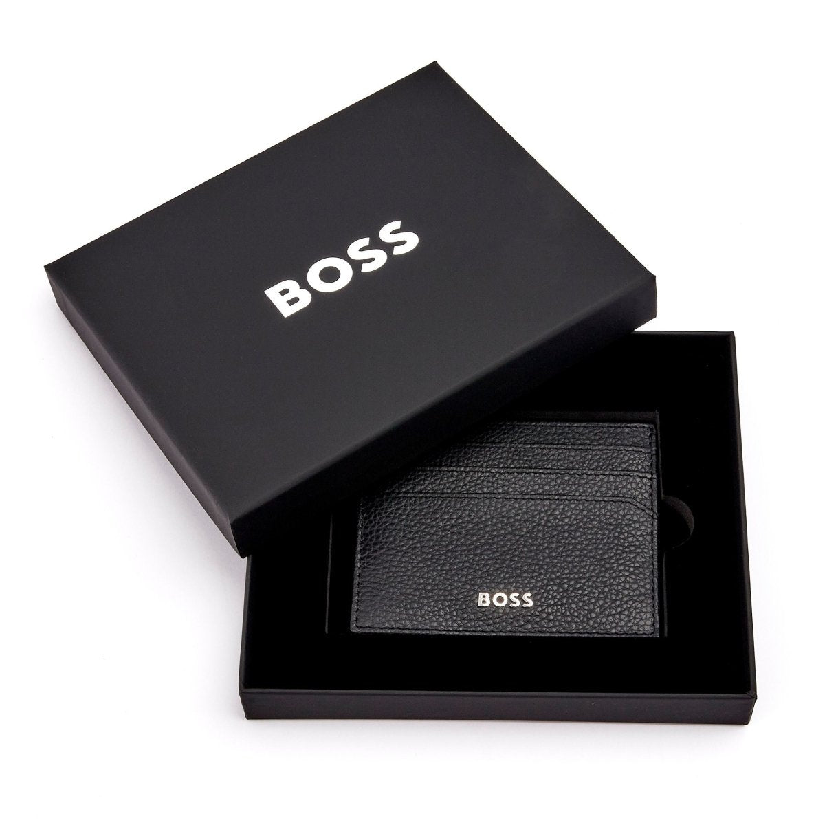 HUGO BOSS Classic Grained Black Card Holder | HLC416A | TIME Watches