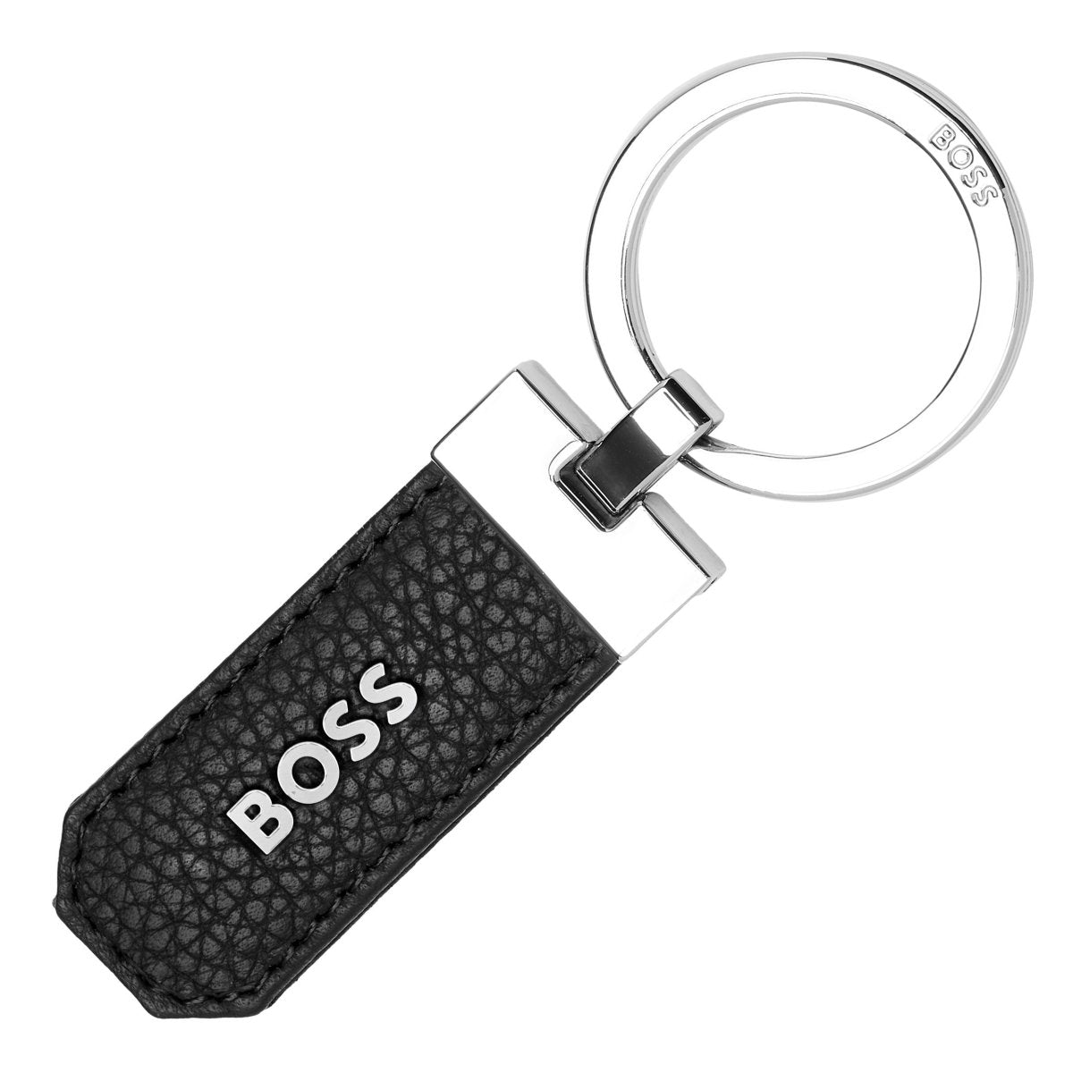 HUGO BOSS Classic Grained Black Key Ring | HAK416A | TIME Watches