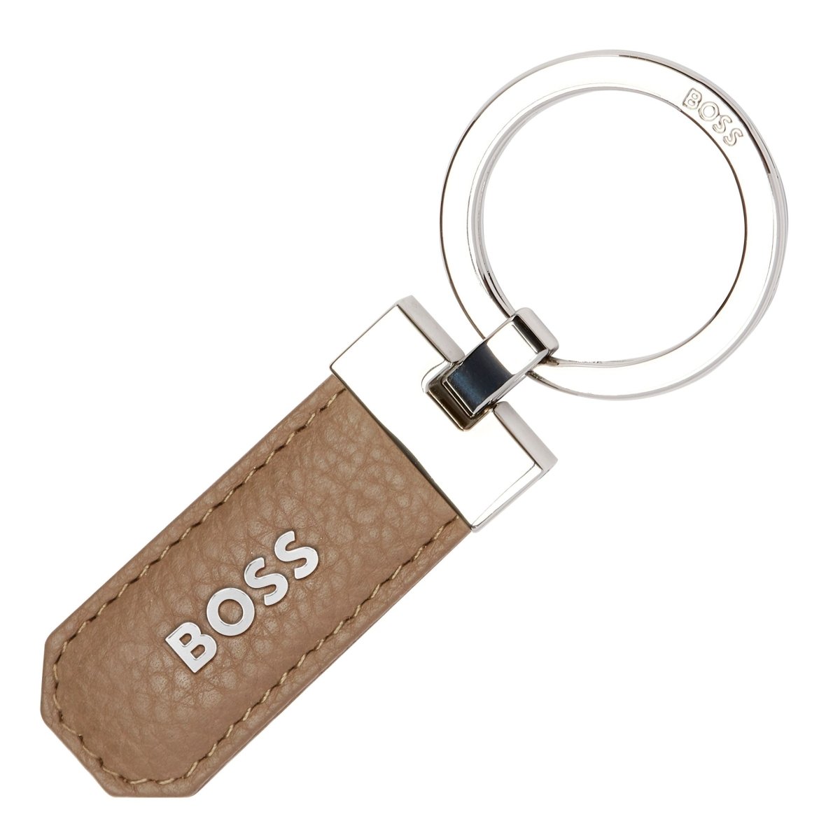 HUGO BOSS Classic Grained Camel Key Ring | HAK416X | TIME Watches