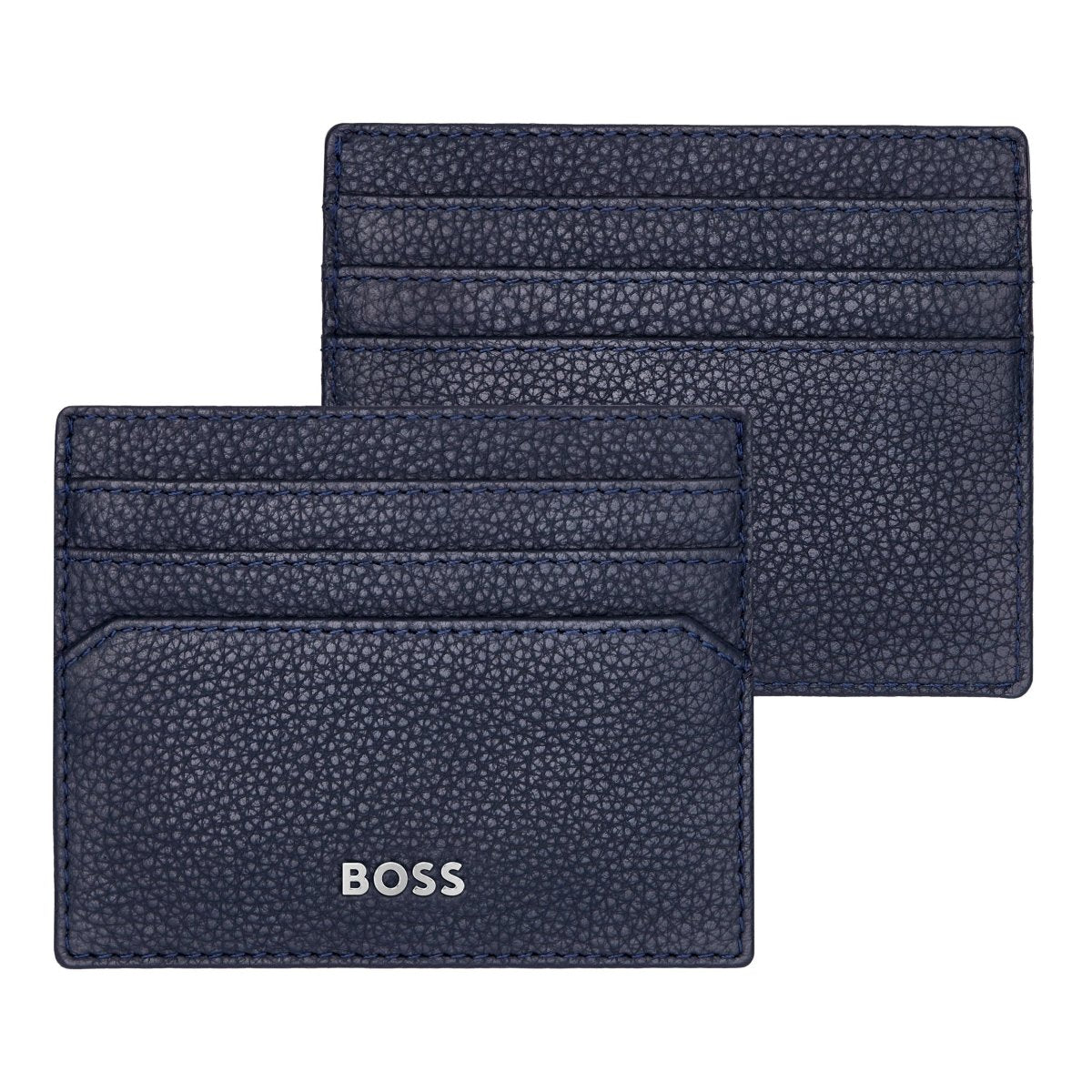 HUGO BOSS Classic Grained Navy Card Holder | HLC416N | TIME Watches