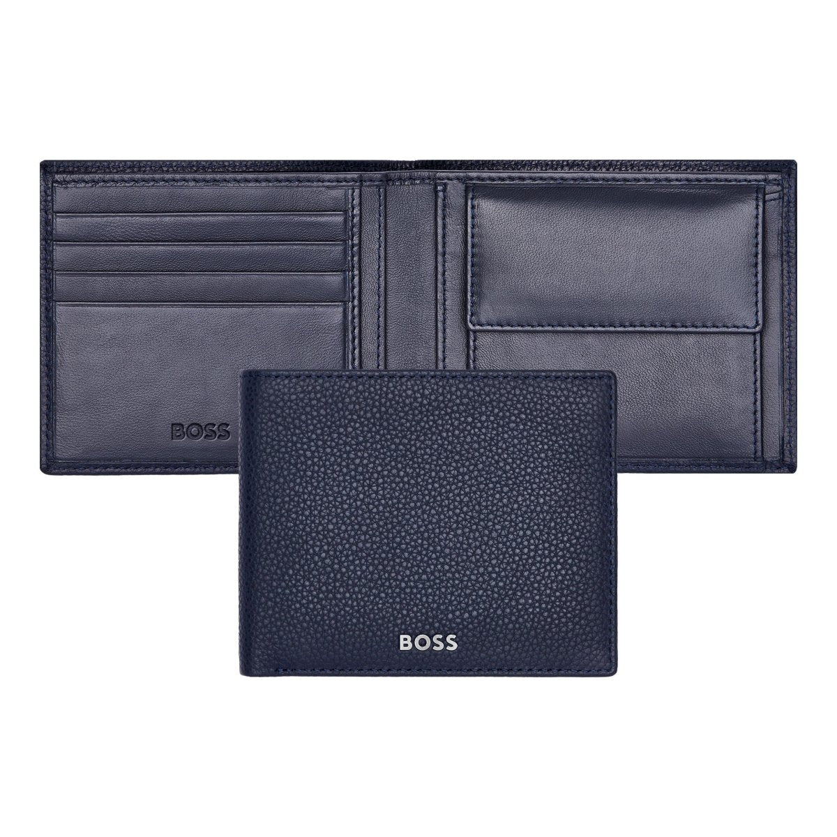 HUGO BOSS Classic Grained Navy Wallet | HLM416N | TIME Watches