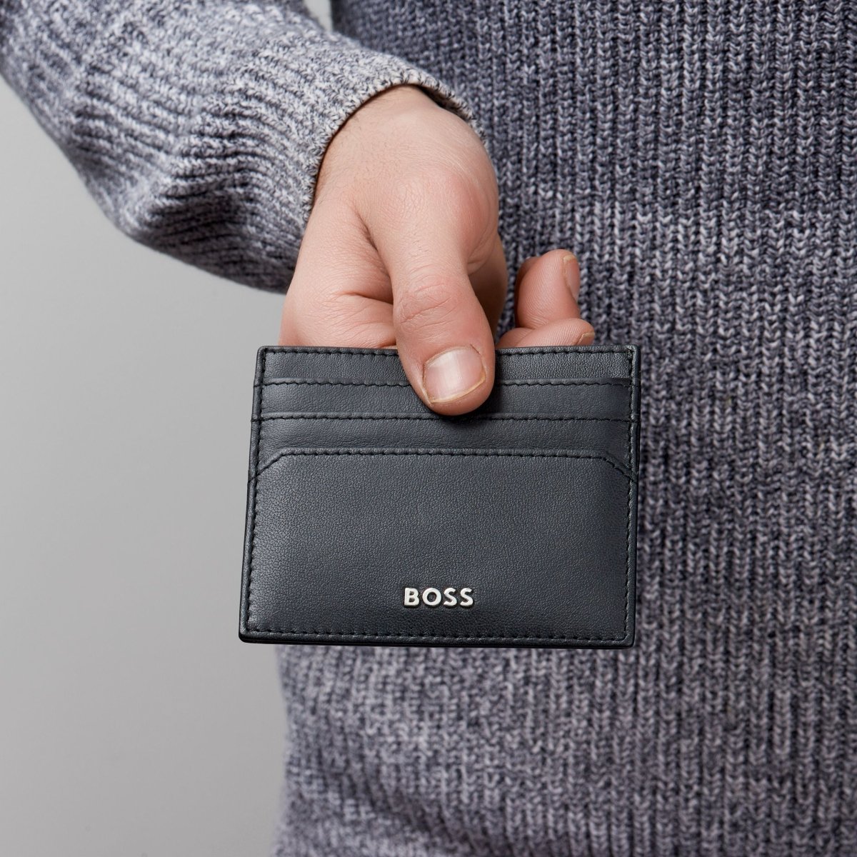 HUGO BOSS Classic Smooth Black Card Holder | HLC403A | TIME Watches
