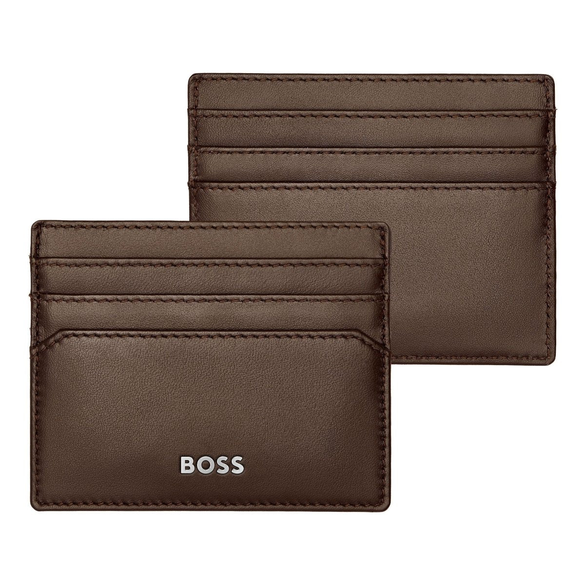 HUGO BOSS Classic Smooth Brown Card Holder | HLC403Y | TIME Watches
