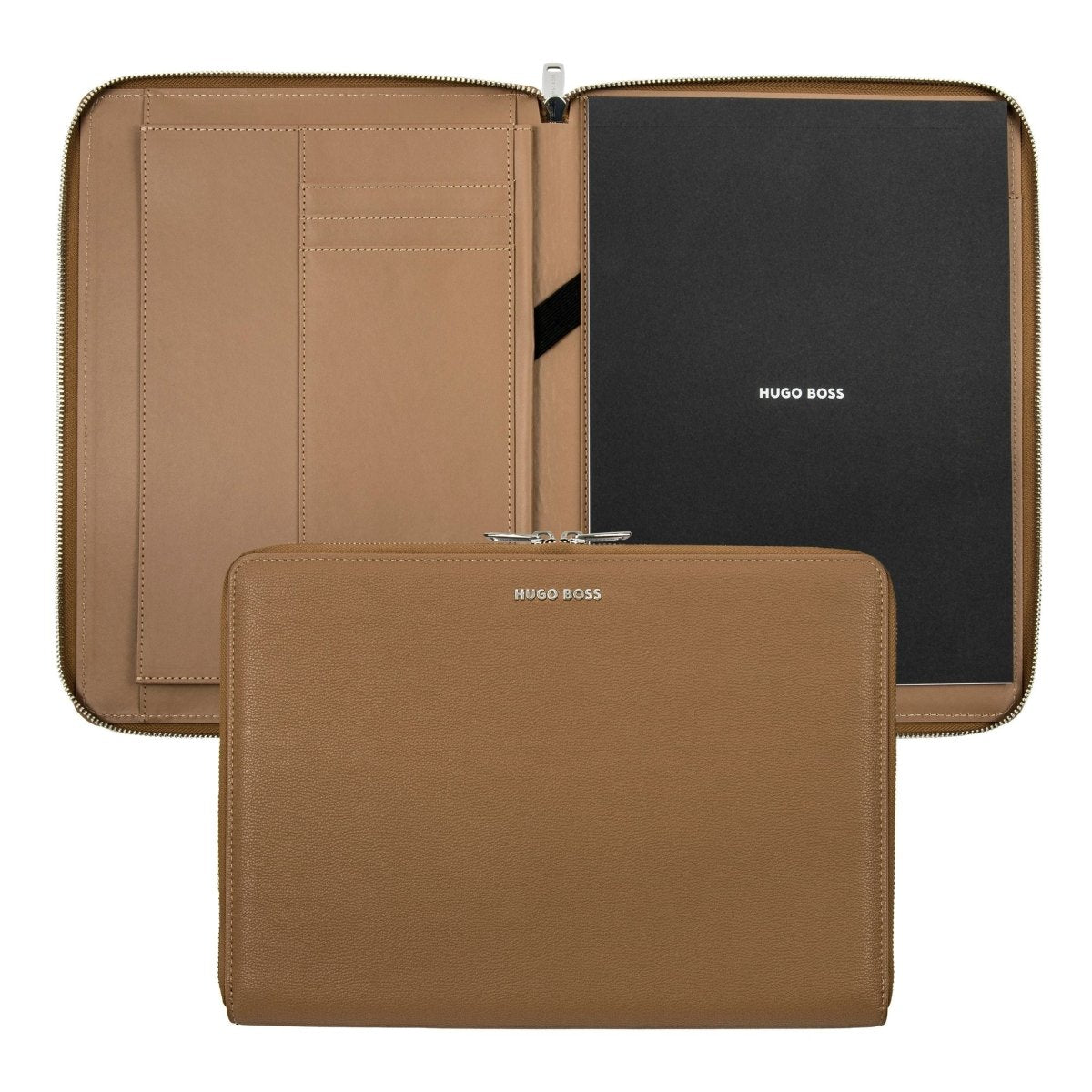 HUGO BOSS Conference folder zip A4 Pure Iconic Camel | HTA410X | TIME Watches