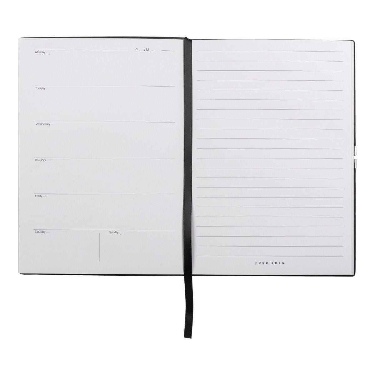 HUGO BOSS Elegance Black Agenda A5 Notebook | HNH124AA | TIME Watches