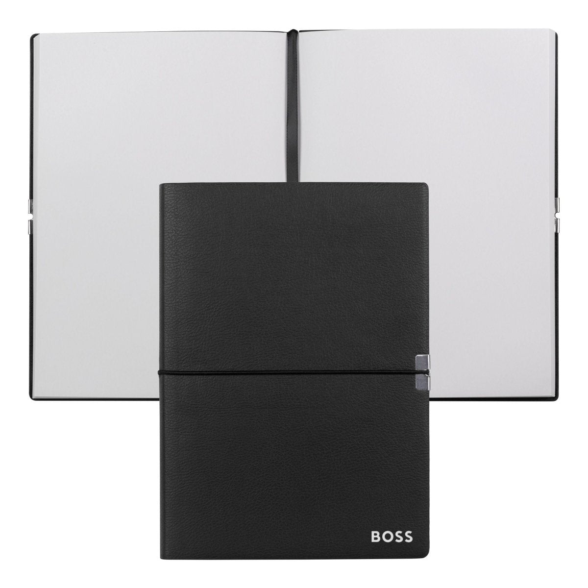 HUGO BOSS Elegance Black Plain A5 Notebook | HNH124AP | TIME Watches