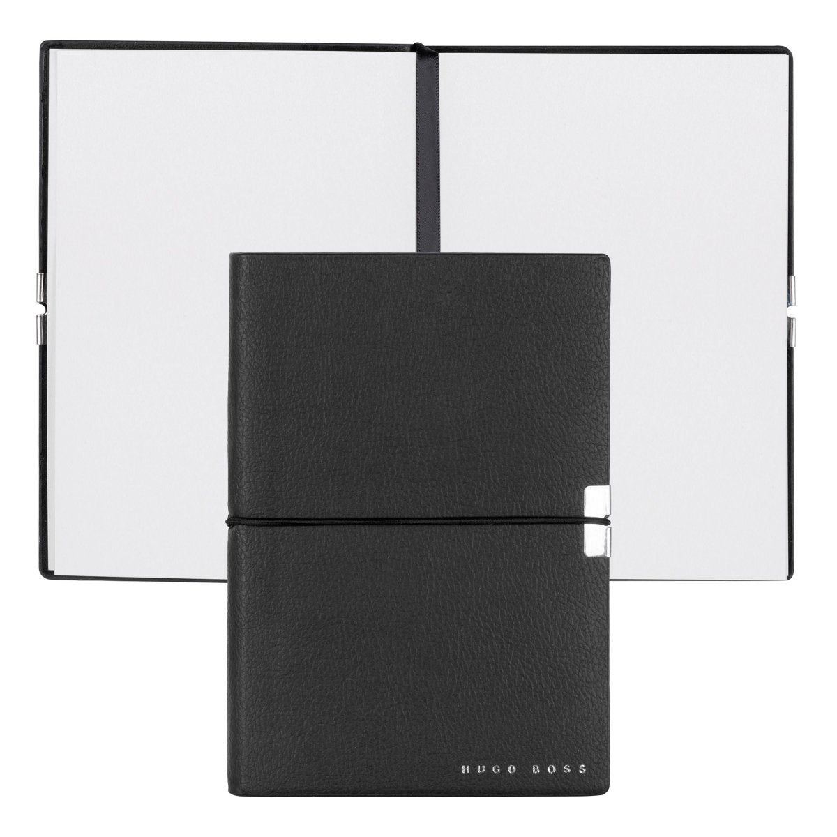 HUGO BOSS Elegance Black Plain A6 Notebook | HNM124AP | TIME Watches