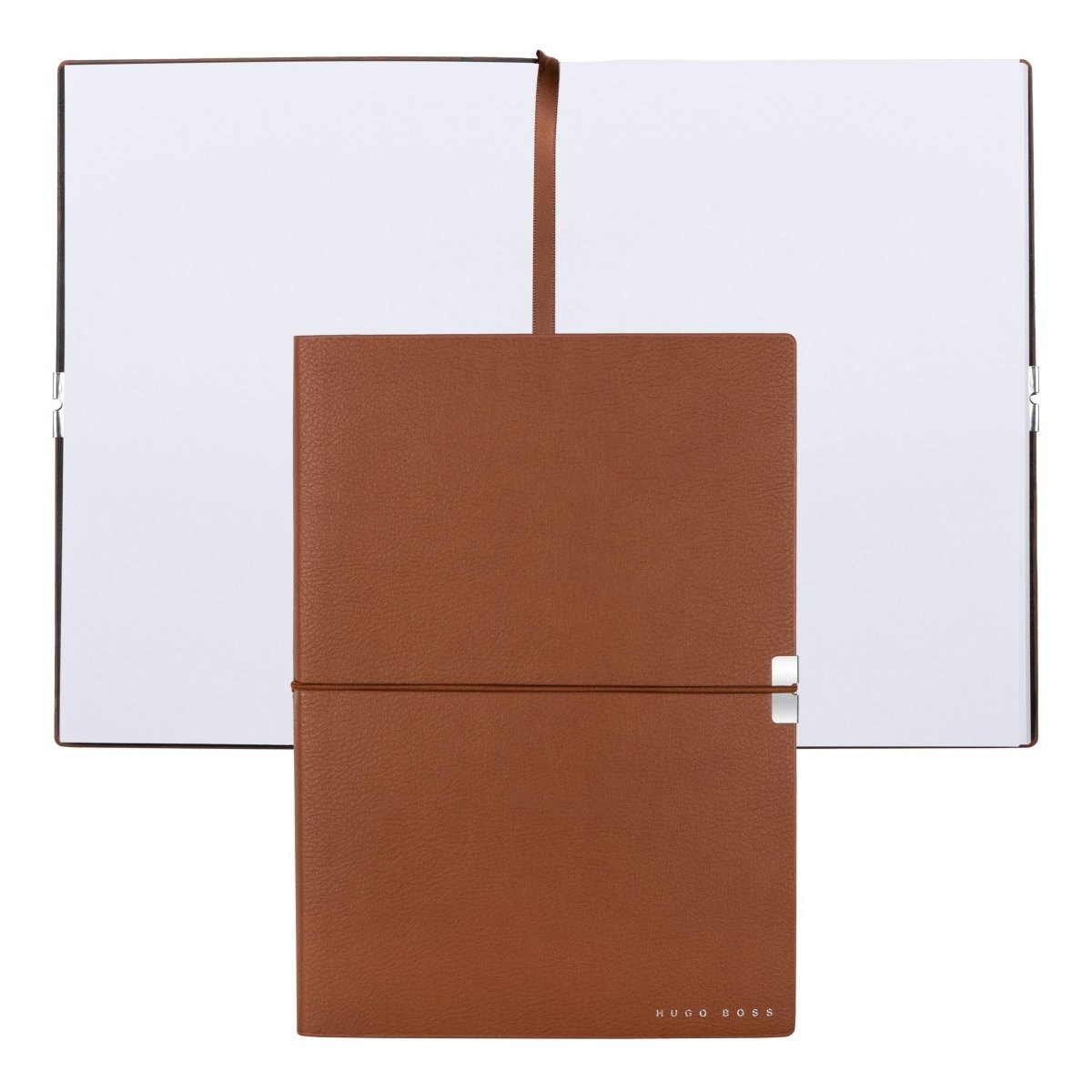 HUGO BOSS Elegance Camel Plain A5 Notebook | HNH124ZP | TIME Watches