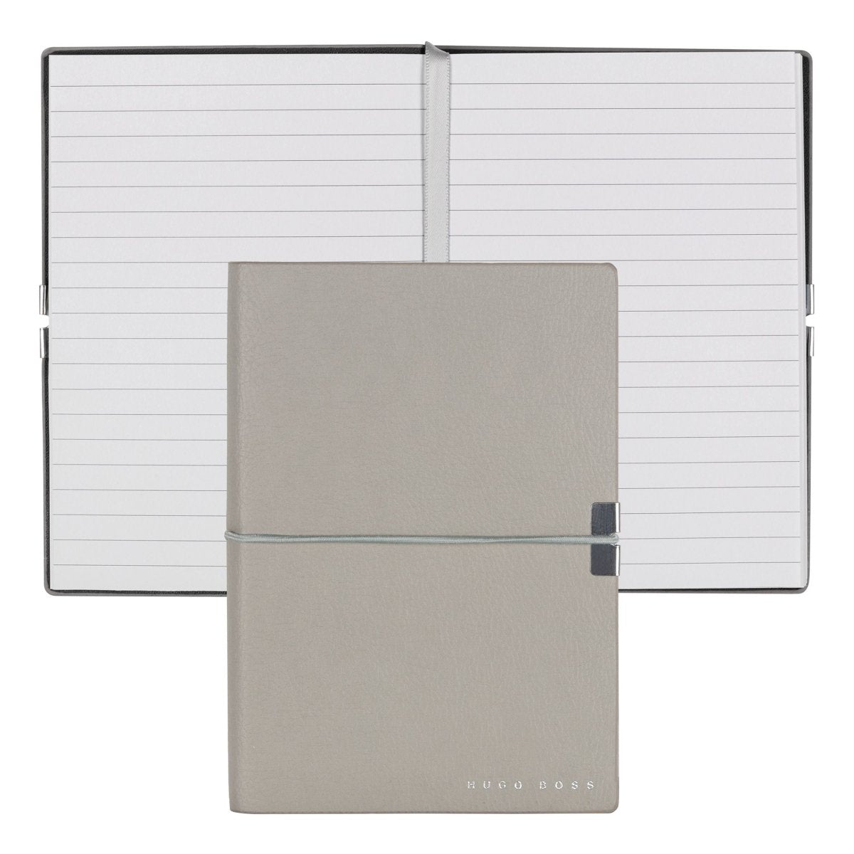 HUGO BOSS Elegance Grey Lined A6 Notebook | HNM124KL | TIME Watches