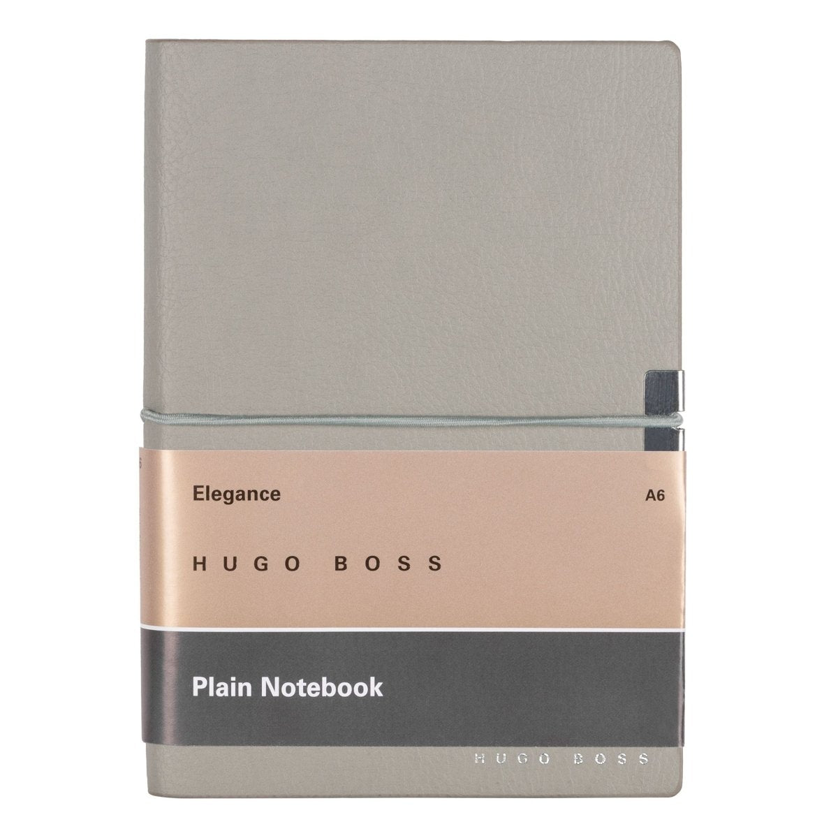 HUGO BOSS Elegance Grey Plain A6 Notebook | HNM124KP | TIME Watches