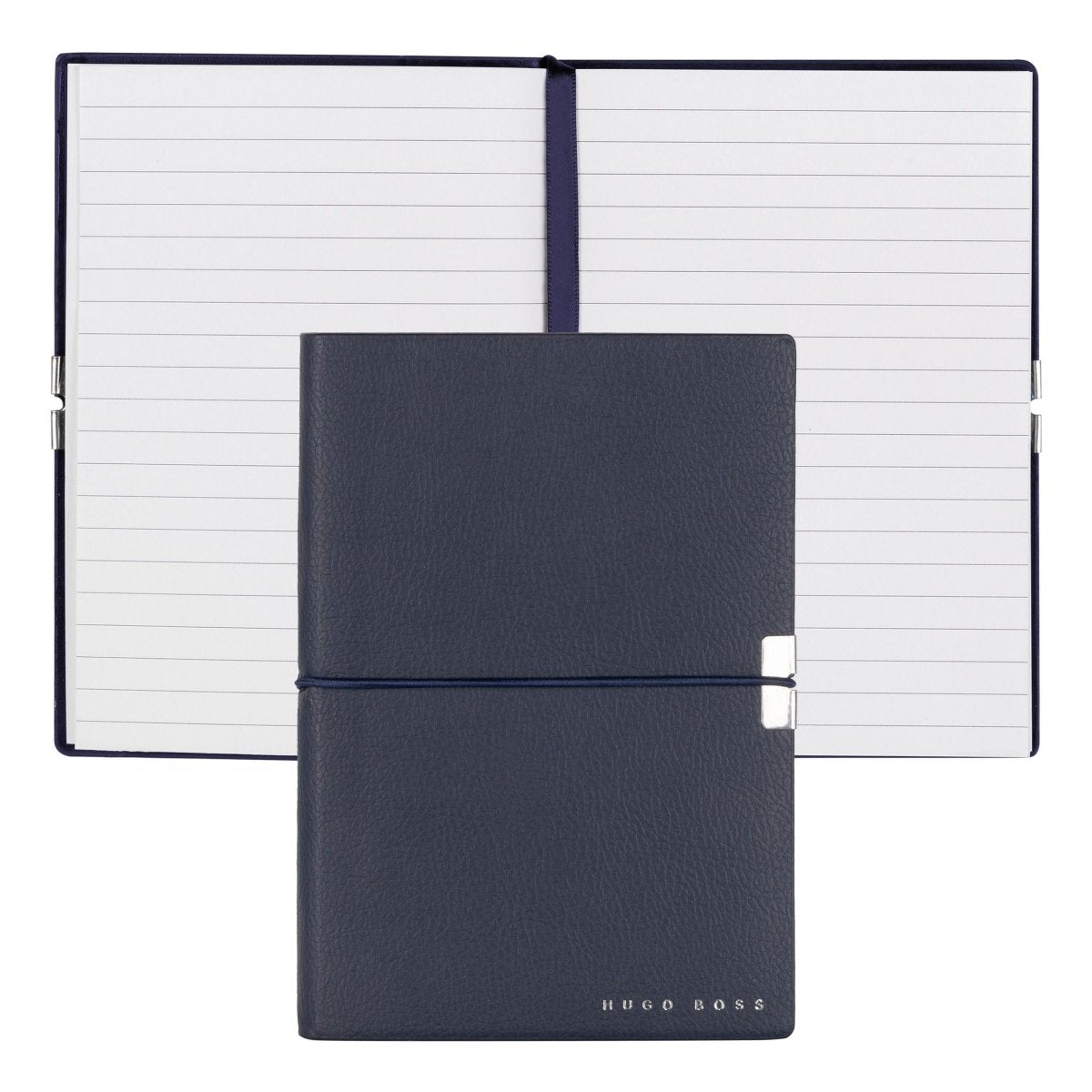 HUGO BOSS Elegance Navy Lined A6 Notebook | HNM124NL | TIME Watches
