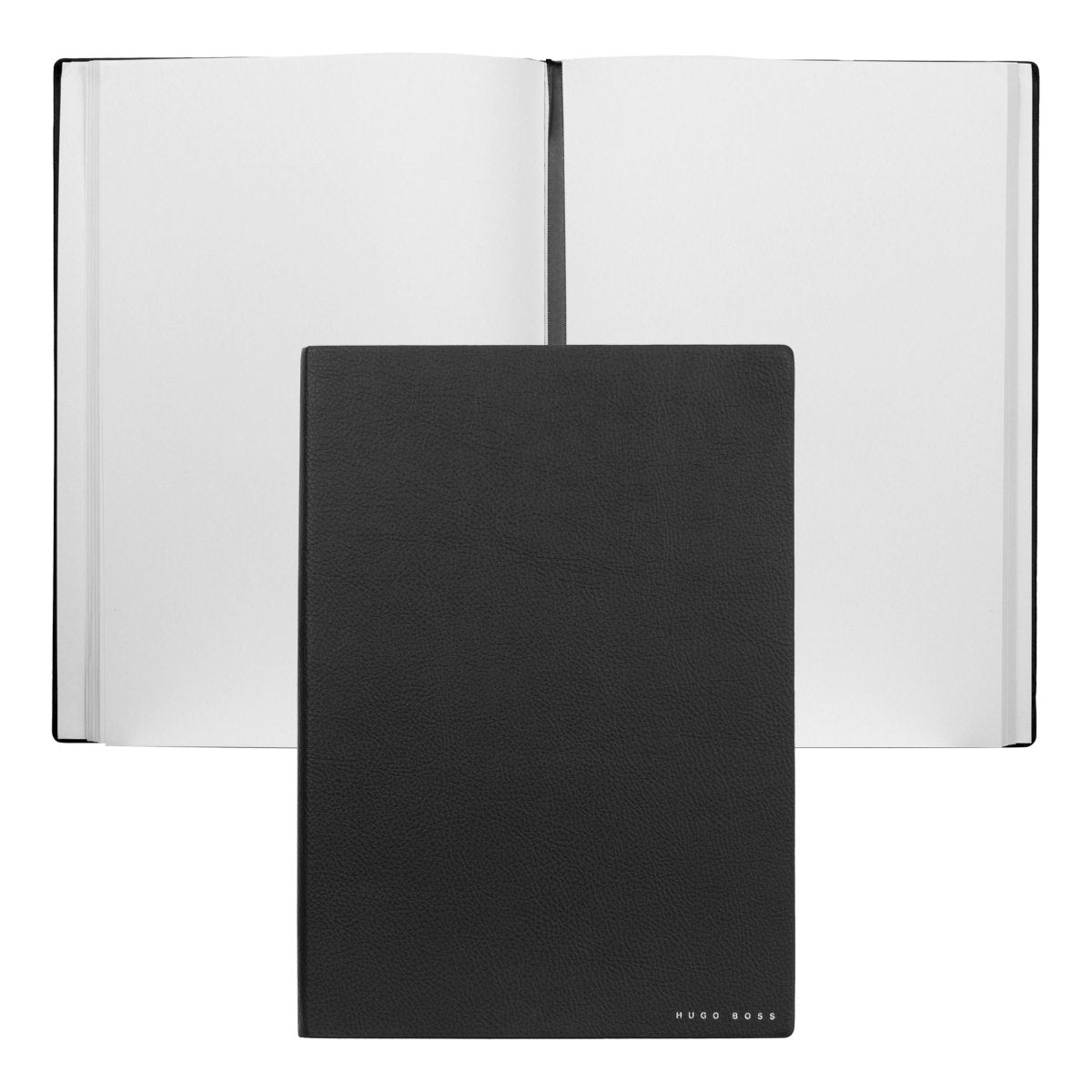 HUGO BOSS Essential Black Plain B5 Notebook | HNB121AP | TIME Watches