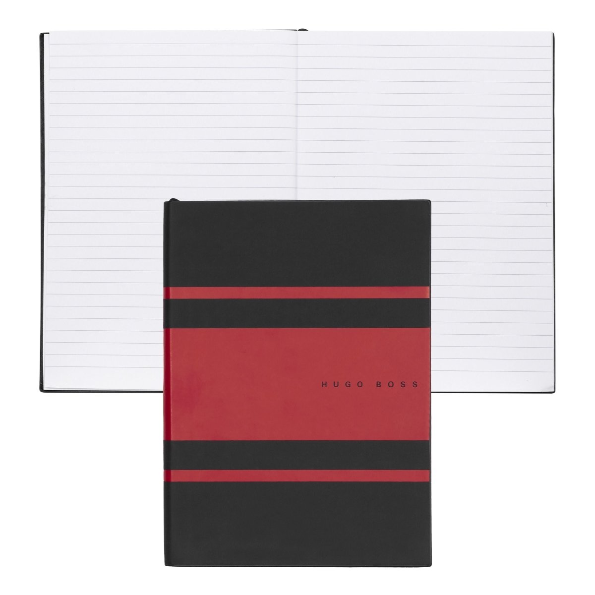 HUGO BOSS Essential Gear Matrix Red Lined A5 Notebook | HNH127PL | TIME Watches