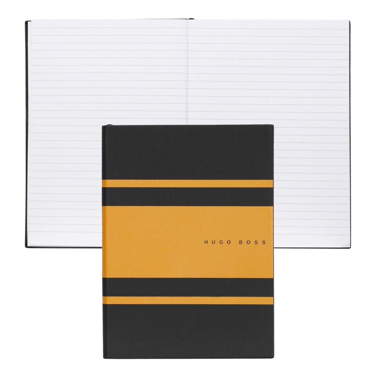 HUGO BOSS Essential Gear Matrix Yellow Lined A5 Notebook | HNH127SL | TIME Watches