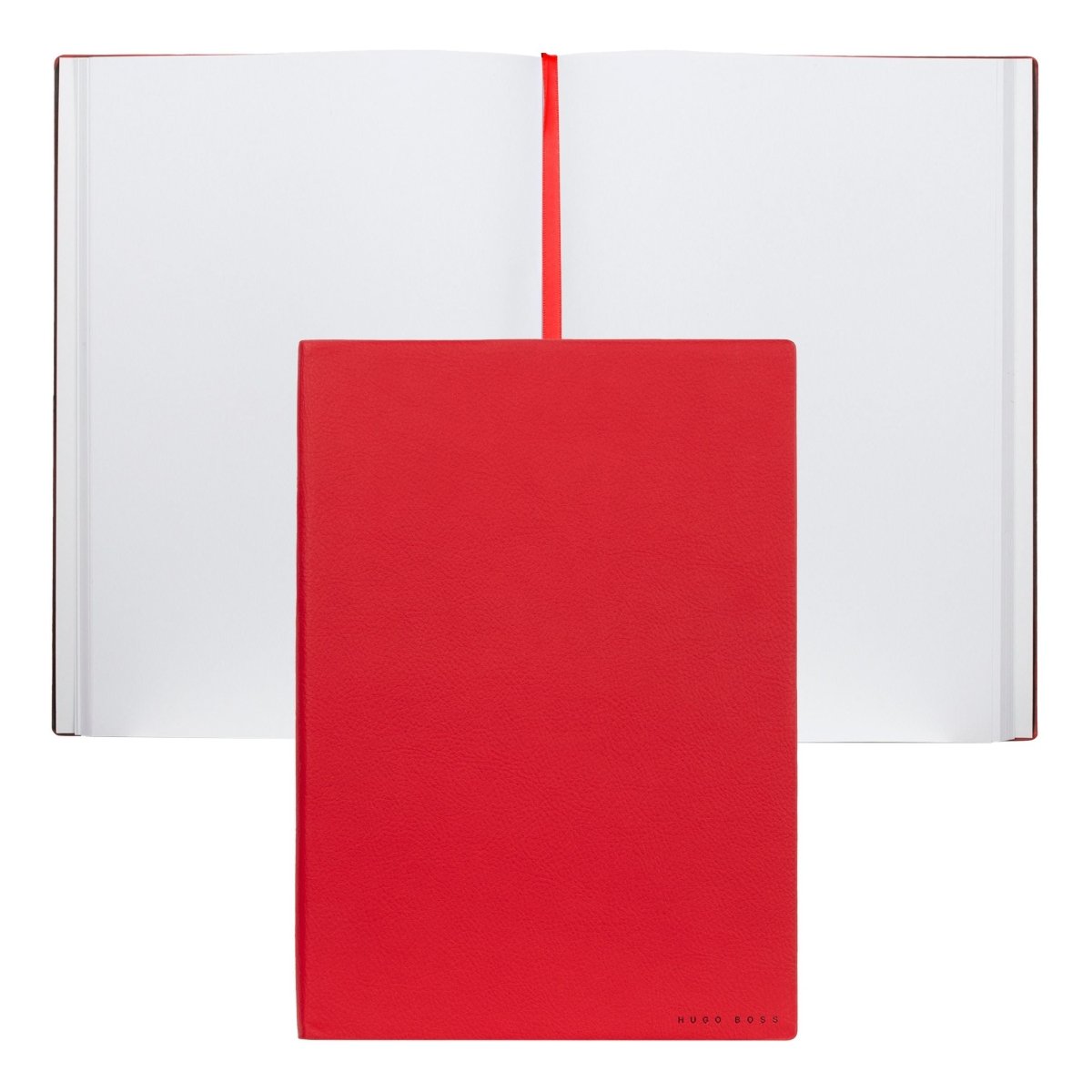 HUGO BOSS Essential Red Plain B5 Notebook | HNB121PP | TIME Watches