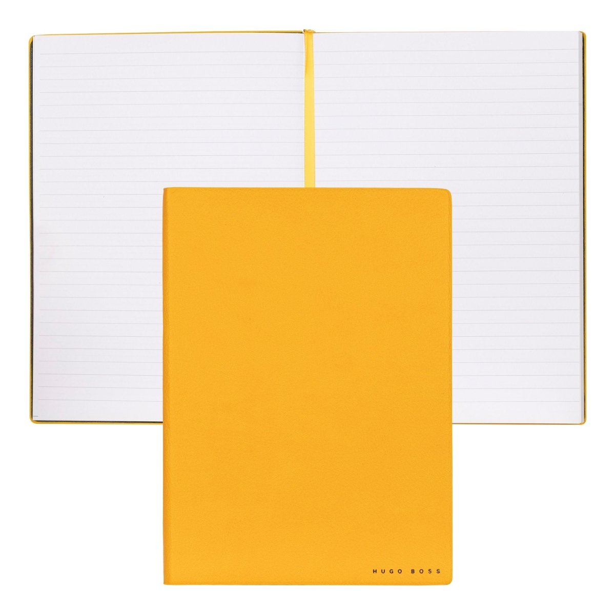 HUGO BOSS Essential Yellow Lined A5 Notebook | HNH121SL | TIME Watches