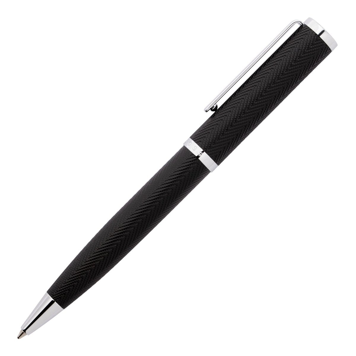HUGO BOSS Formation Herringbone Chrome Ballpoint Pen | HSI1064B | TIME Watches